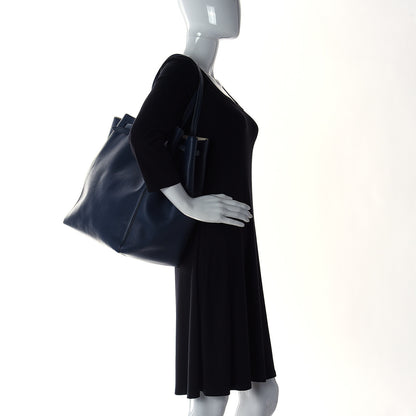 Celine Soft Grained Calfskin Medium Belt Cabas Phantom Deep Blue 3 of 13