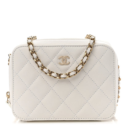 Chanel Caviar Quilted Camera Bag White 1 of 11