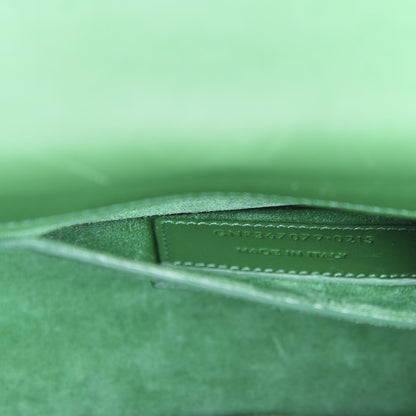 Saint Laurent Smooth Calfskin Small Monogram Université Shoulder Bag Green 6 of 21