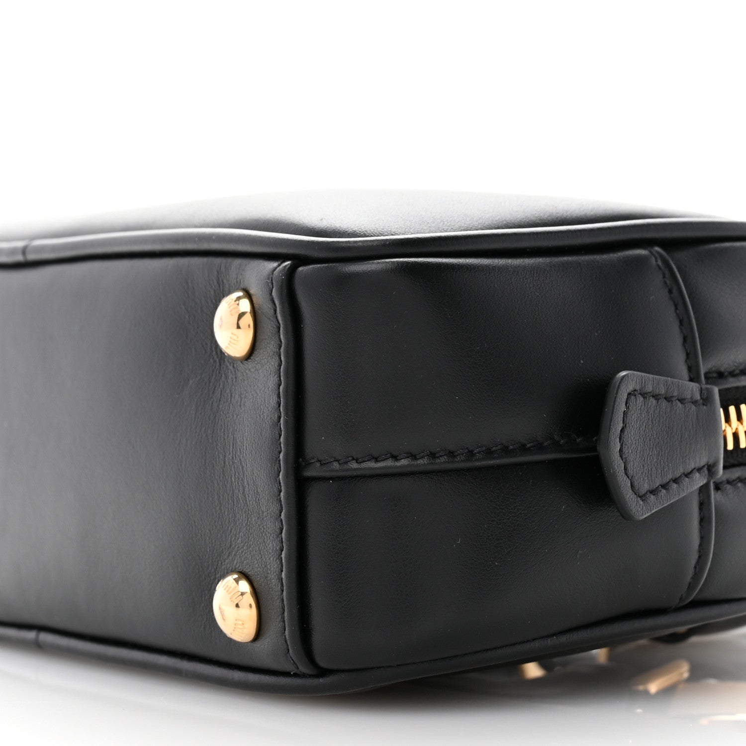 Miu Miu Calfskin Mini Arcadie Top Handle Bag Black 9 of 9