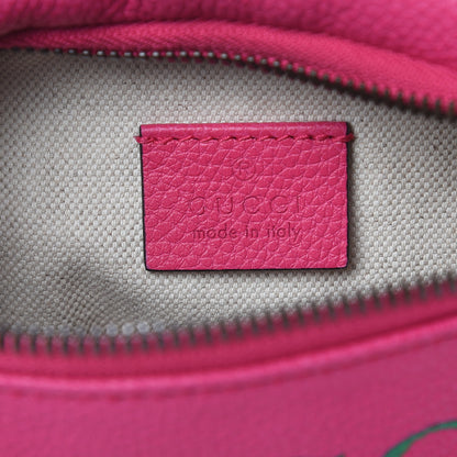 Gucci Grained Calfskin Small Logo Belt Bag Box Pink Green 6 of 7
