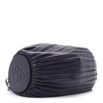 Loewe Lambskin Pleated Bracelet Pouch shoulder Bag Violet 4 of 10