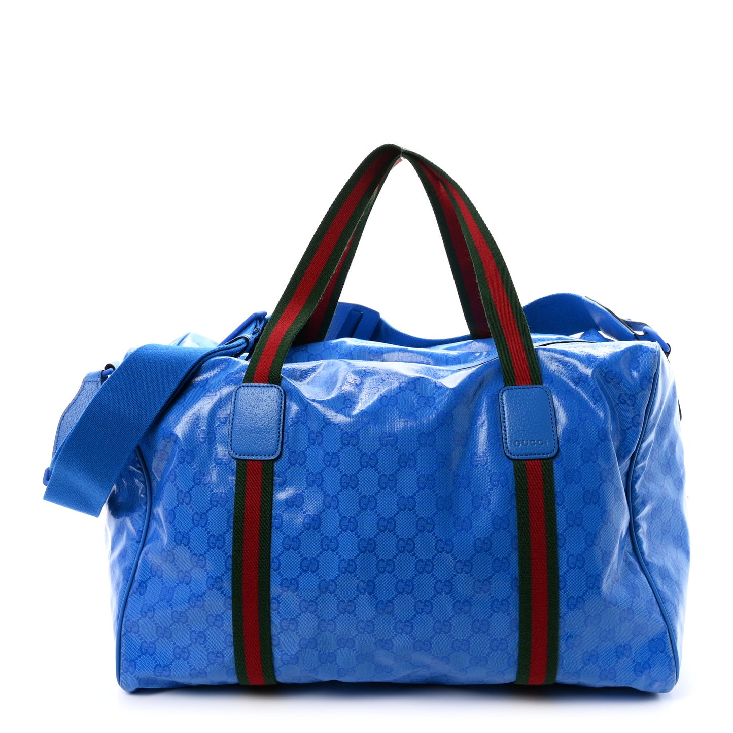 Crystal Monogram Web Medium Duffle Bag Blue