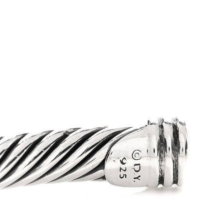 David Yurman Sterling Silver Diamond 4mm X Cable Bracelet 3 of 3