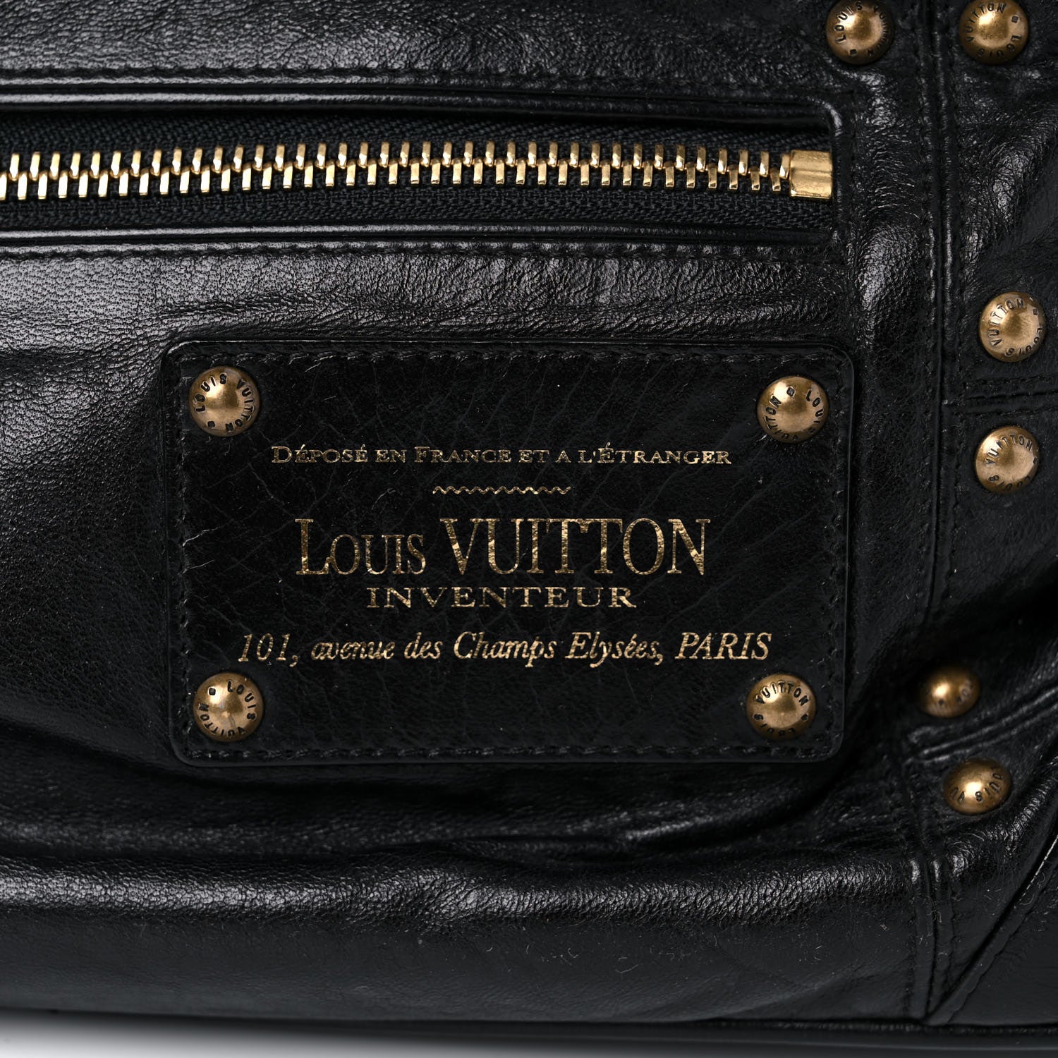 Louis Vuitton Lambskin Riveting Black 15 of 20