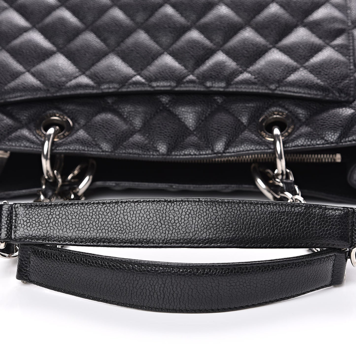 Caviar Quilted Grand Shopping Tote GST Black
