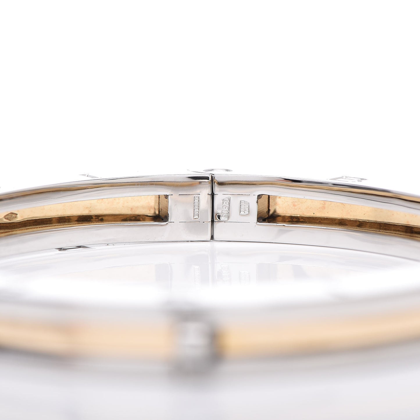 18K Yellow Gold Stainless Steel B.Zero1 Bangle Bracelet