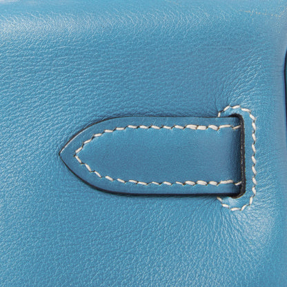 Hermes Swift Kelly Retourne 32 Blue Jean 25 of 39