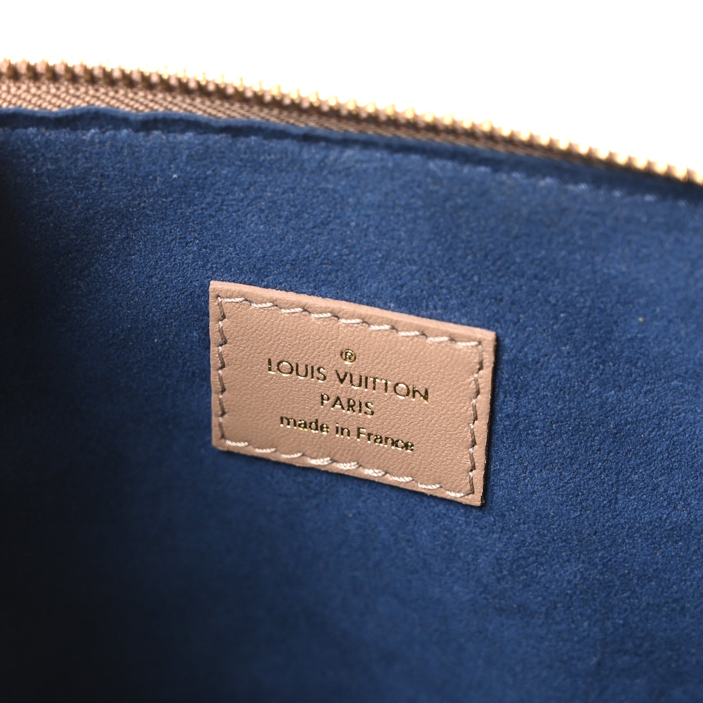 Lambskin Embossed Monogram Coussin MM Taupe
