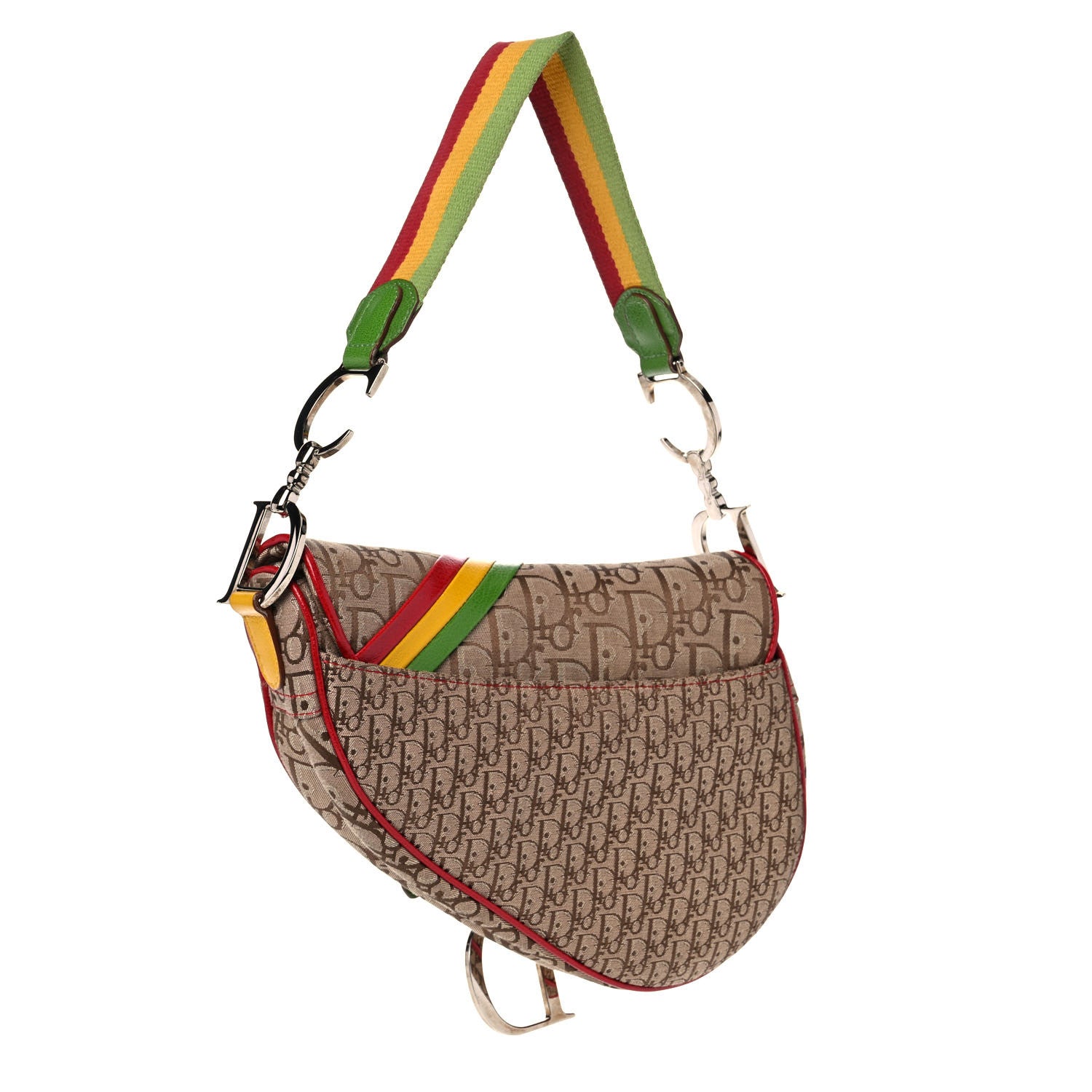 Christian Dior Monogram Rasta Saddle Bag Beige 3 of 14