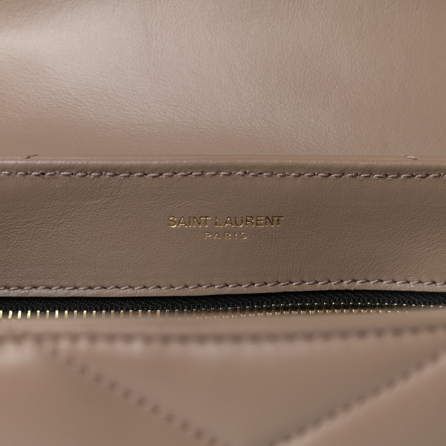 Saint Laurent Calfskin Y Quilted Monogram Toy Loulou Crossbody Bag Taupe 7 of 11
