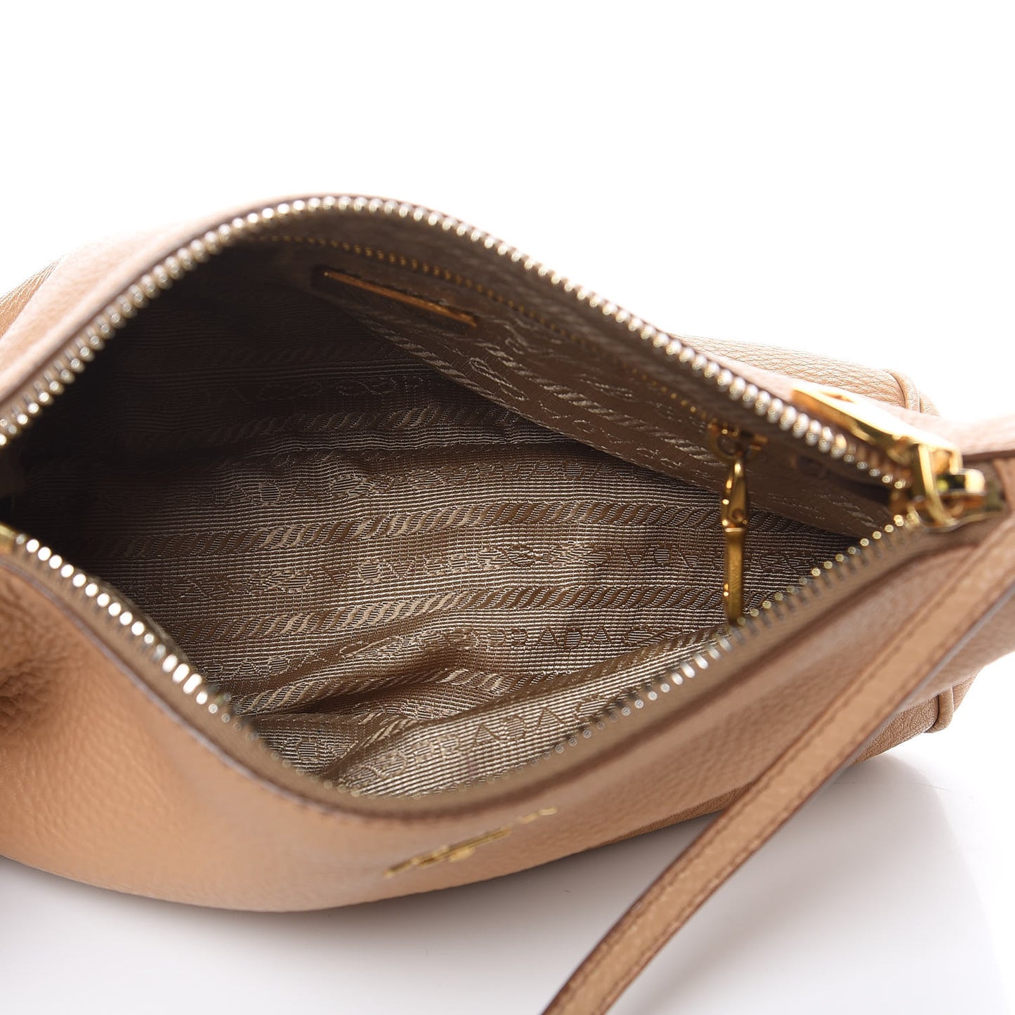 Vitello Daino Pochette Bag Caramel