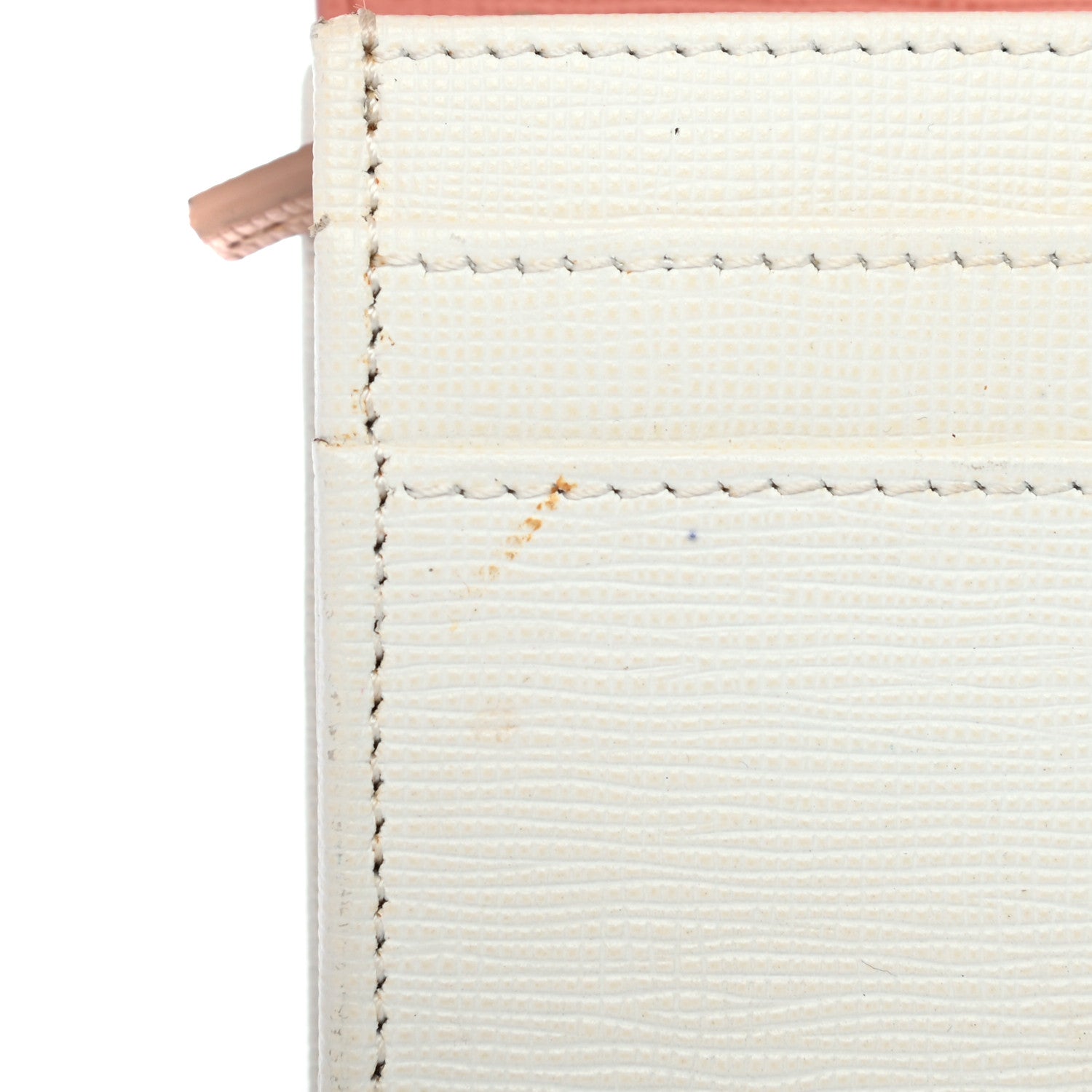 Fendi Vitello Flamingo Elite Bi-Color 2Jours Continental Pesca White Plaster 9 of 12