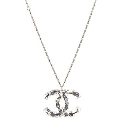 Chanel Resin CC Necklace Silver 1 of 5