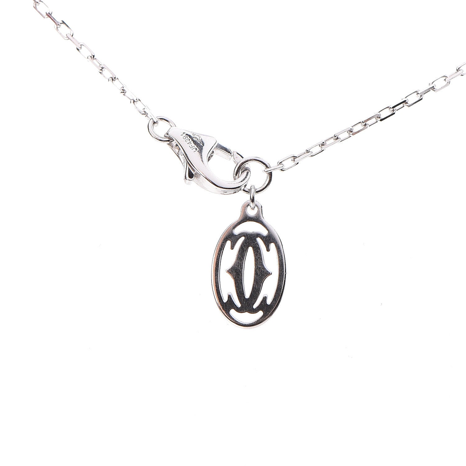 Cartier 18K White Gold Diamond LM D'Amour Pendant Necklace 5 of 7