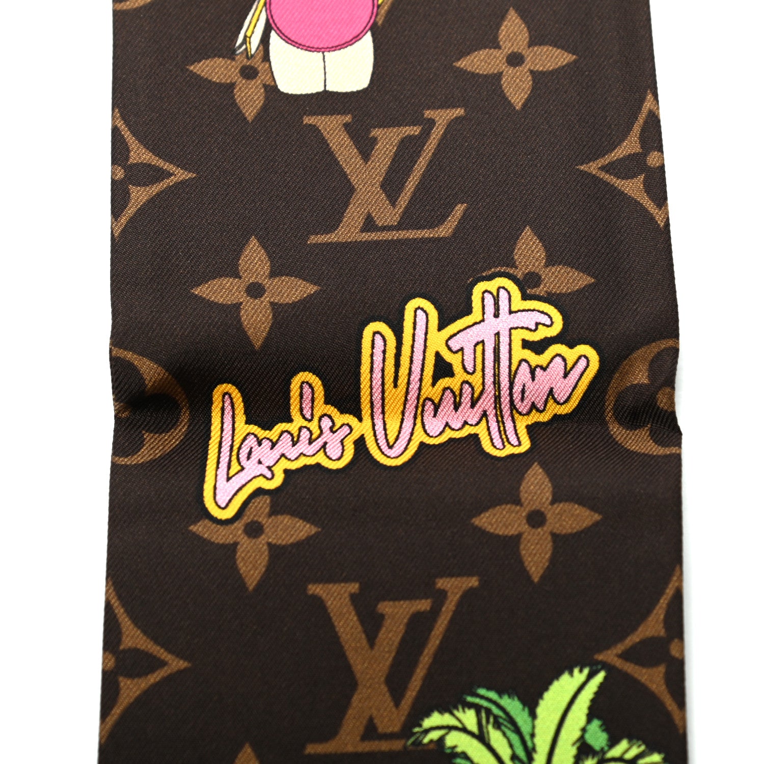 Louis Vuitton Silk Monogram 2021 Hollywood Christmas Animation Bandeau Marron 3 of 4