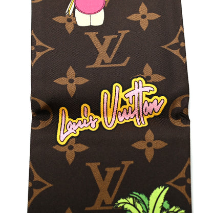 Louis Vuitton Silk Monogram 2021 Hollywood Christmas Animation Bandeau Marron 3 of 4