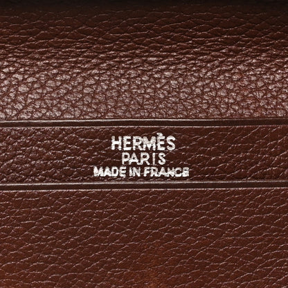 Hermes Evercolor Citizen Twill Long Wallet Chocolate 9 of 13