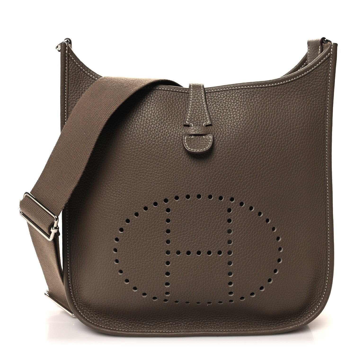 Hermes Taurillon Clemence Evelyne III PM Etoupe 1 of 10