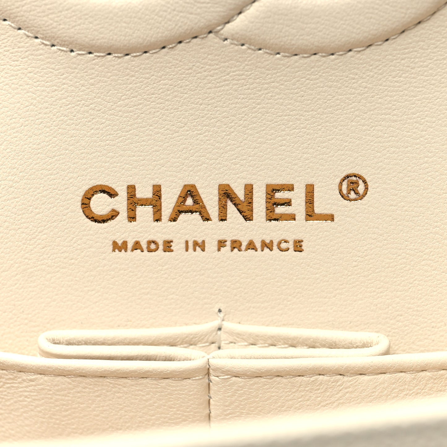 Caviar Quilted Medium Double Flap White