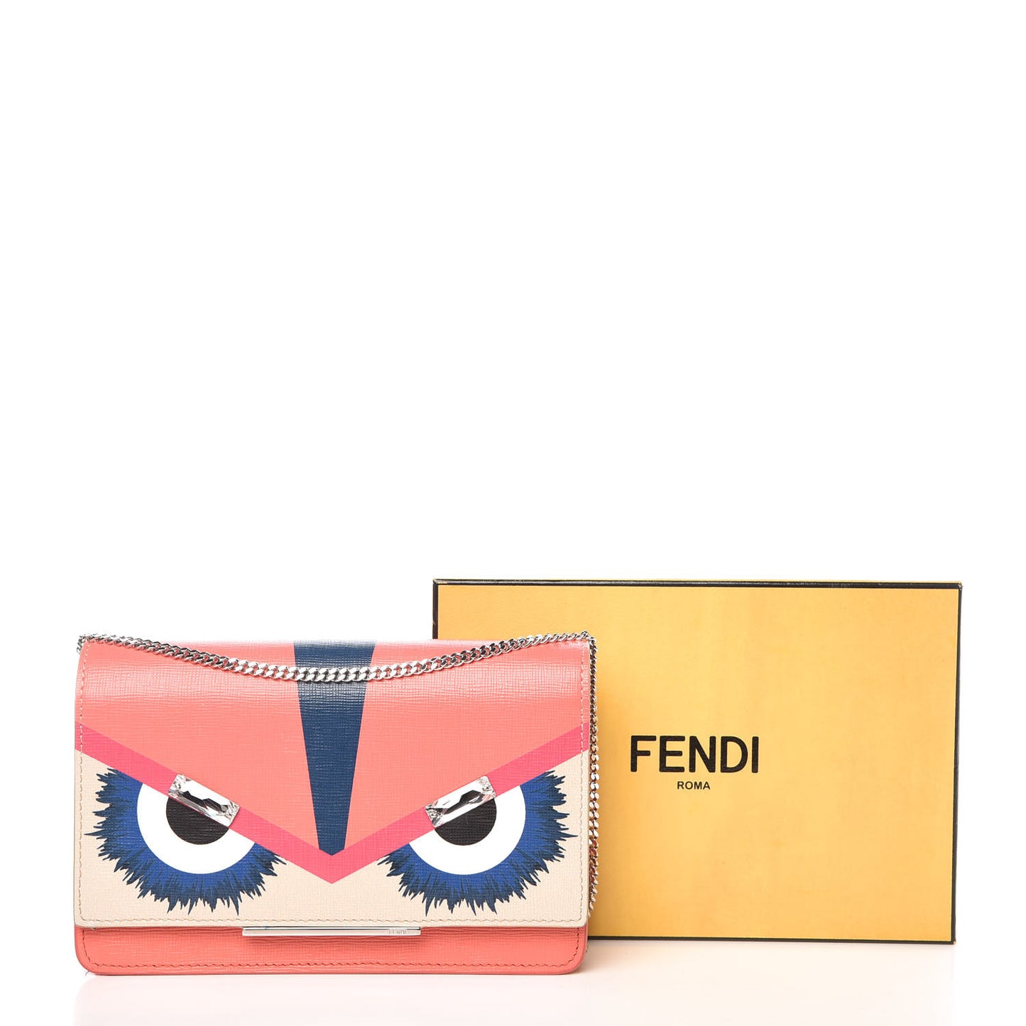 Vitello Elite Crystal Eye Monster Tube Wallet On Chain Bellini Multicolor