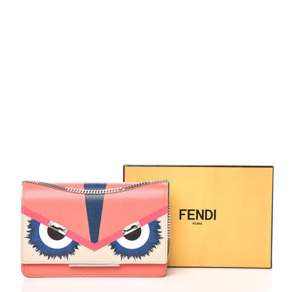 Fendi Vitello Elite Crystal Eye Monster Tube Wallet On Chain Bellini Multicolor 11 of 11