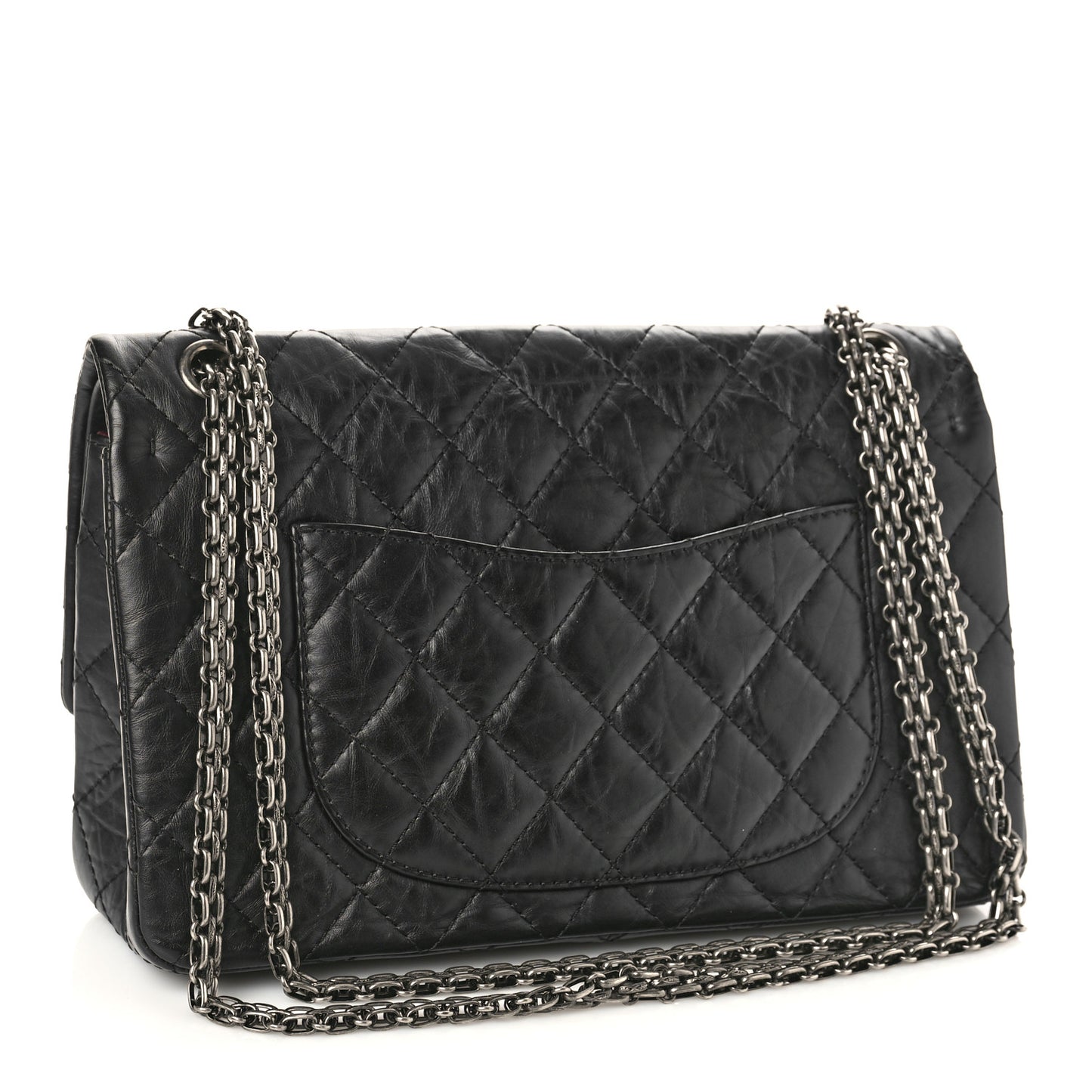 Aged Calfskin Quilted 2.55 Reissue 226 Flap Black