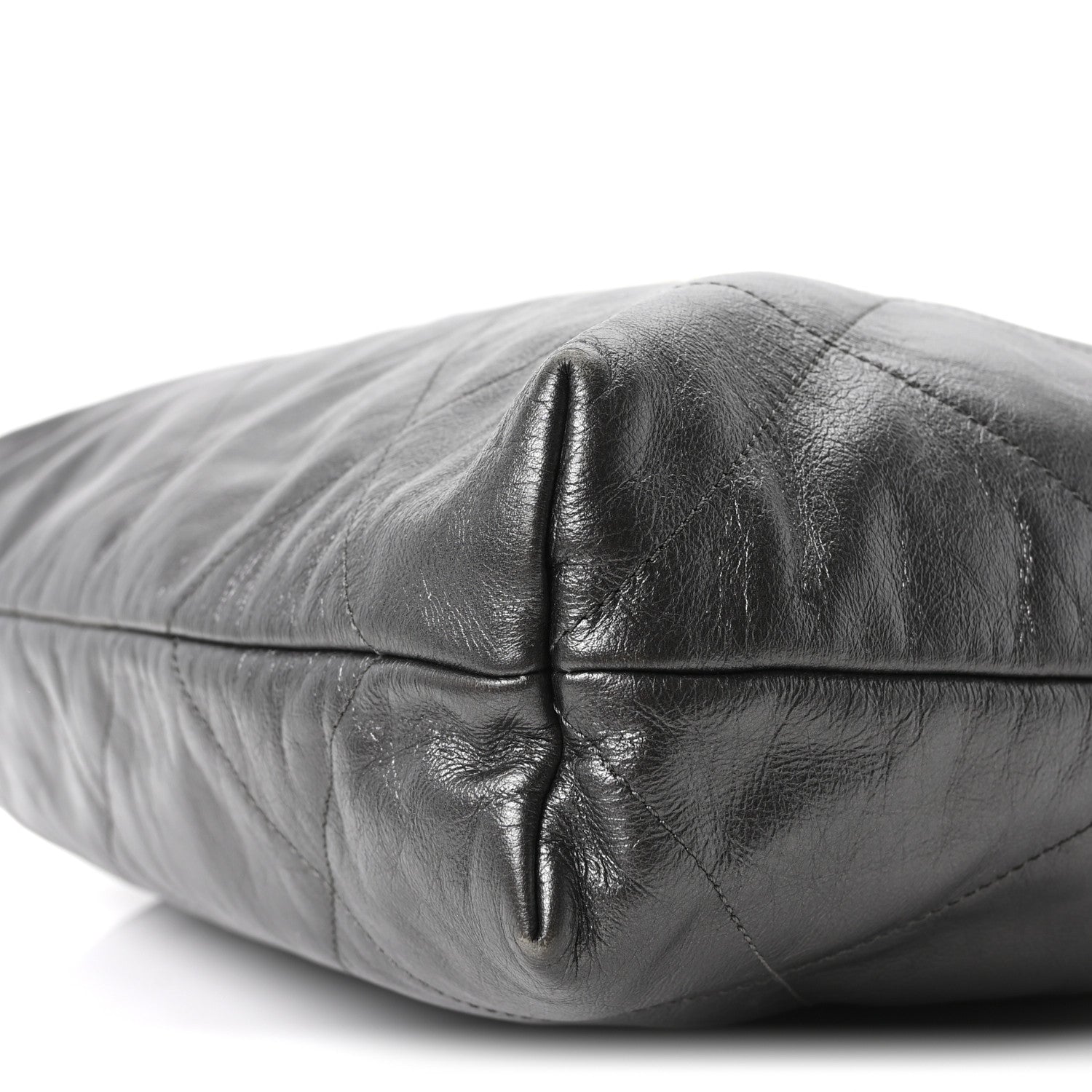 Chanel Shiny Calfskin Quilted Chanel 22 Dark Grey 11 of 11