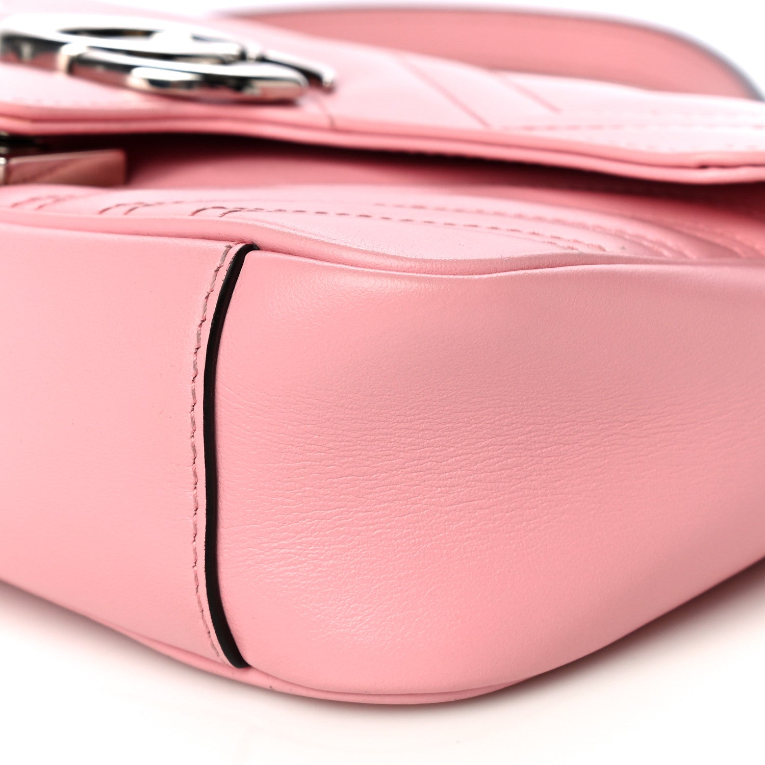 Gucci Calfskin Matelasse Mini GG Marmont Shoulder Bag Wild Rose 10 of 12