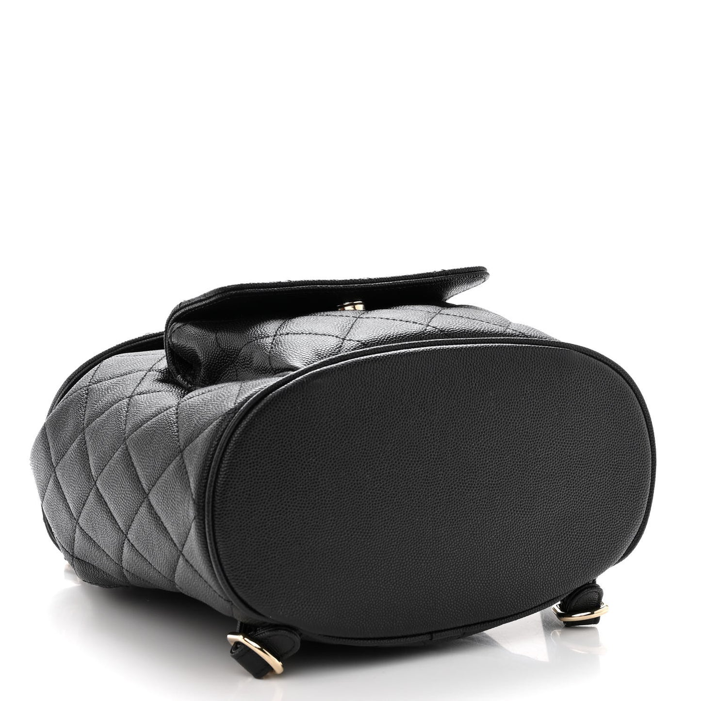 Lambskin Quilted Small Duma Drawstring Backpack Black