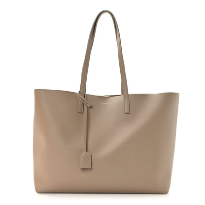 Saint Laurent Calfskin Large Shopping Tote Dark Beige 2 of 10