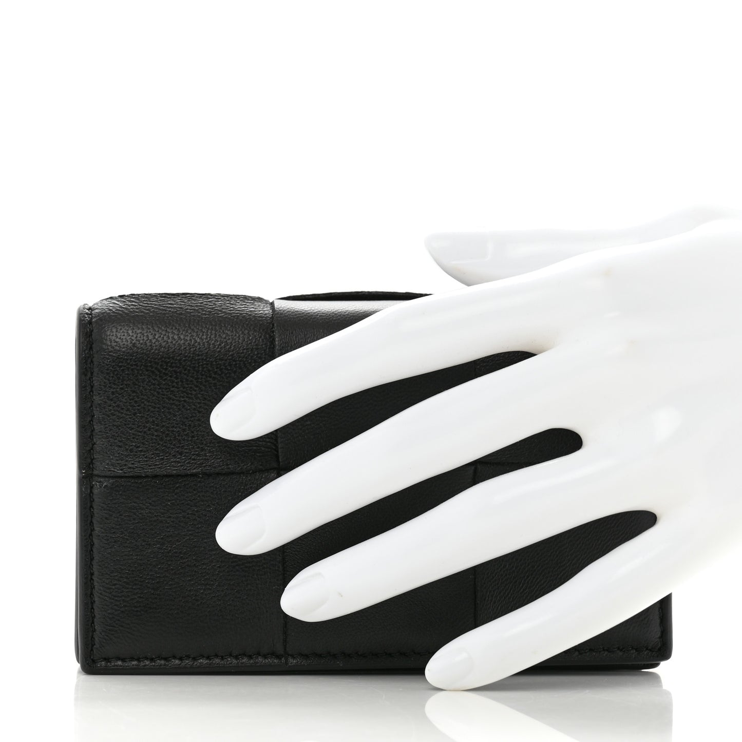 Nappa Maxi Intrecciato Card Holder Wallet Black