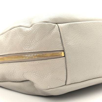 Prada Vitello Daino Side Zip Pocket Hobo Argilla 7 of 8