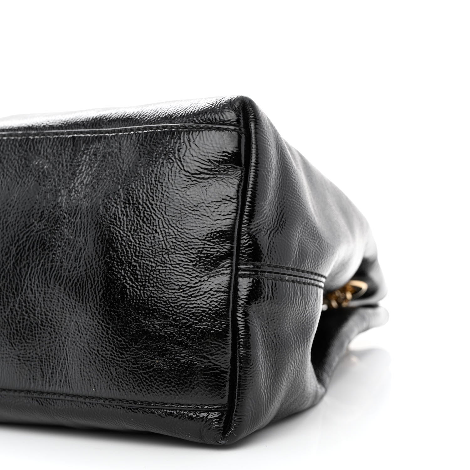 Gucci Patent Medium Soho Chain Shoulder Bag Black 10 of 12