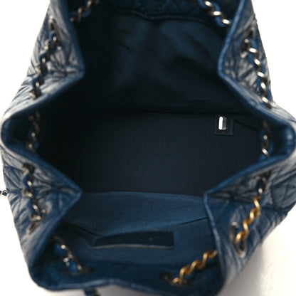 Chanel Aged Calfskin Quilted Small Gabrielle Backpack Navy 5 of 11