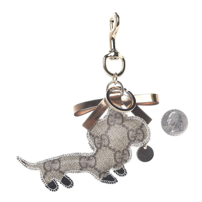 Gucci GG Supreme Monogram Dog Key Charm 2 of 4
