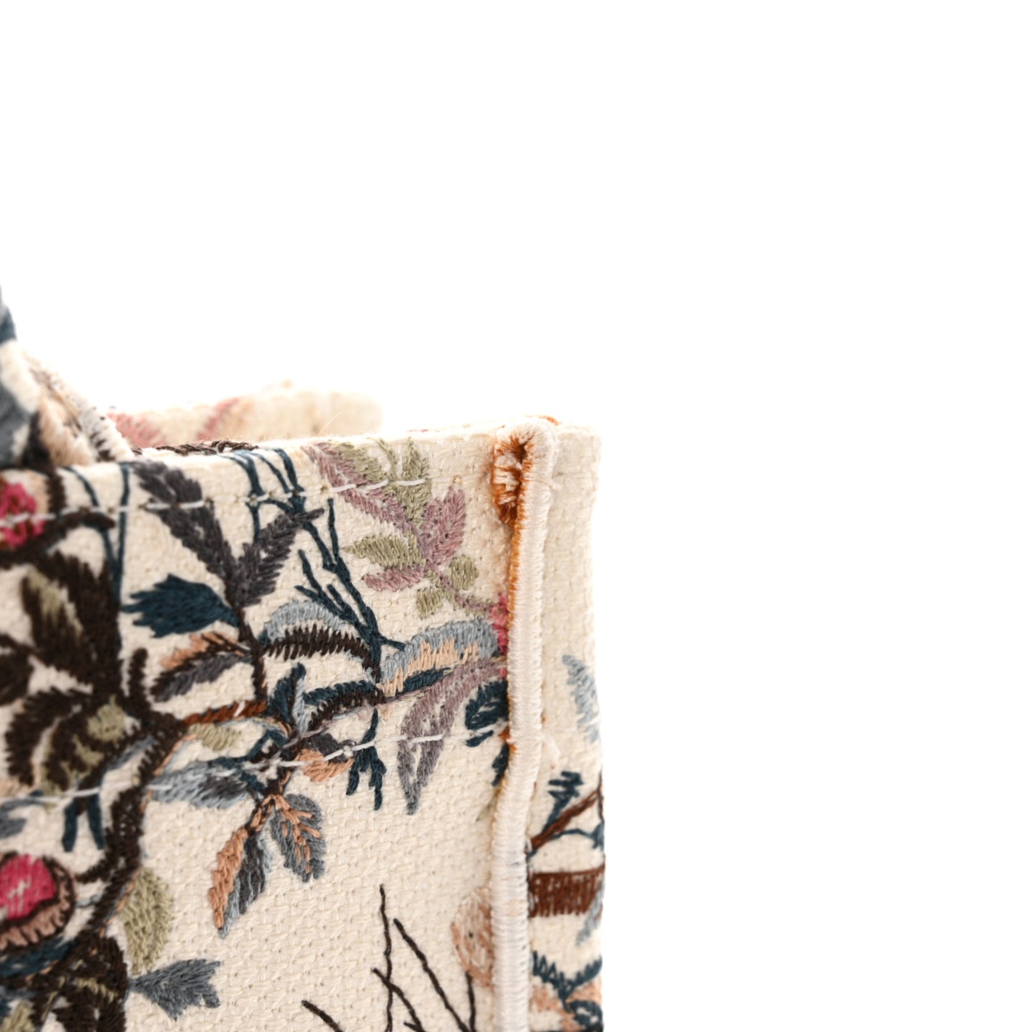 Canvas Jardin Botanique Embroidered Small Book Tote Multicolor