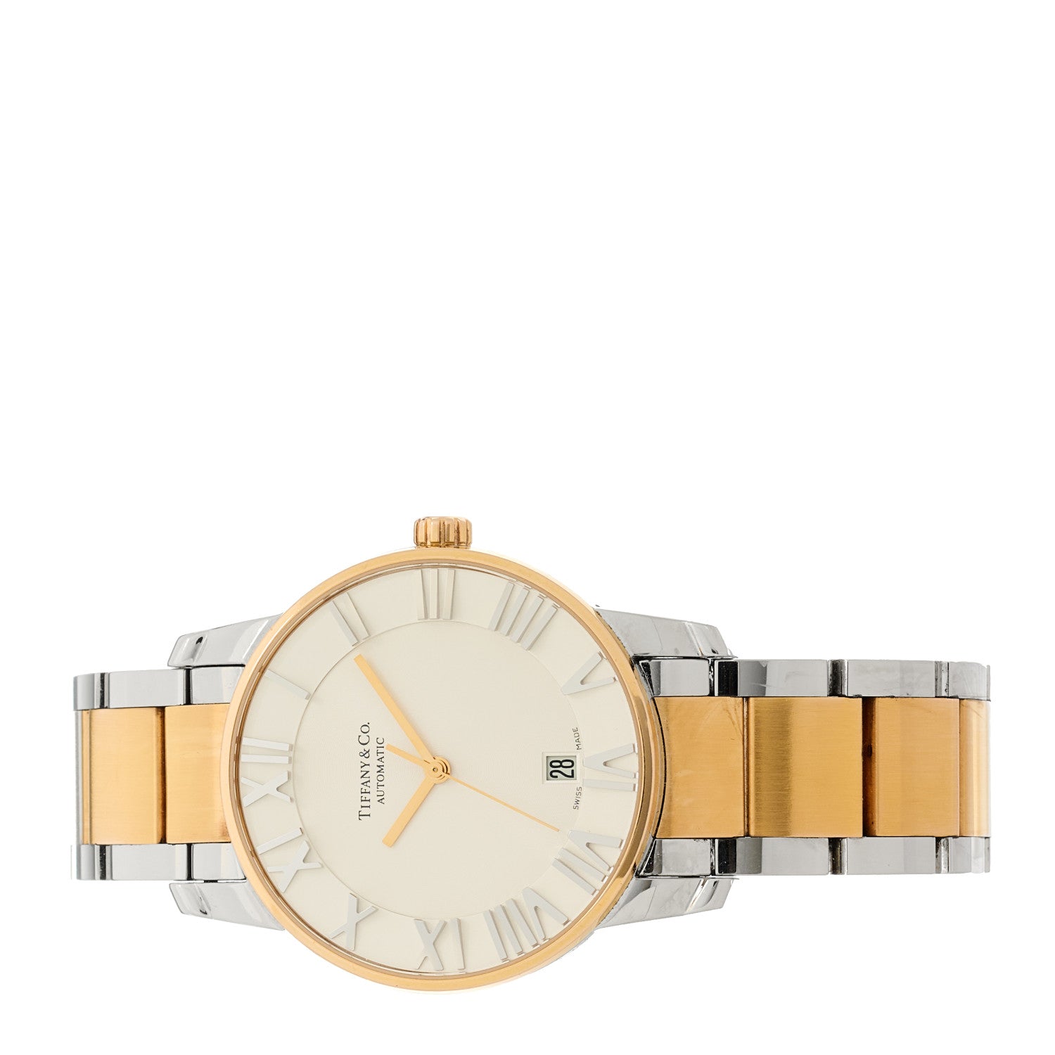 Tiffany Stainless Steel 18K Yellow Gold 37mm Atlas 3-Hand Automatic Watch 2 of 4