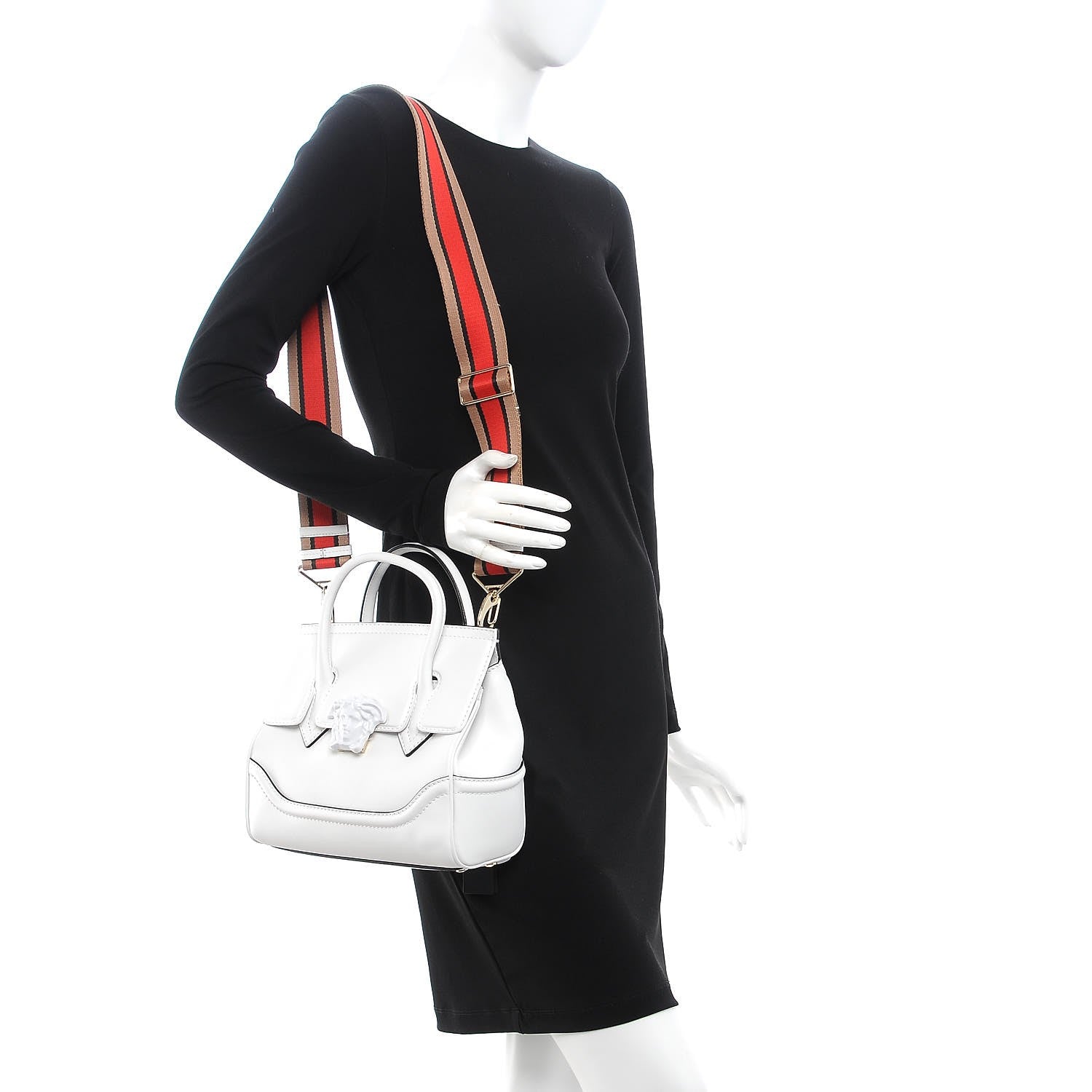 Versace Calfskin Medium Palazzo Empire Bag White 2 of 8