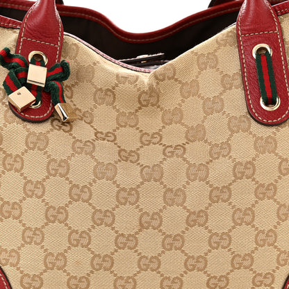 Gucci Monogram Medium Princy Tote Red 8 of 12