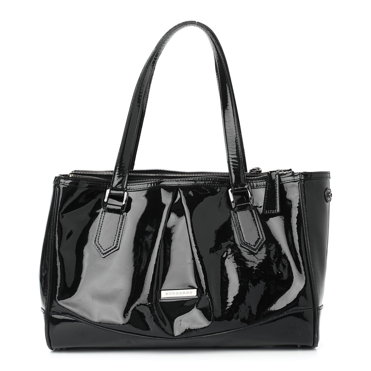 Patent Zip Tote Black