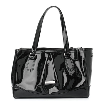 Burberry Patent Zip Tote Black 1 of 8