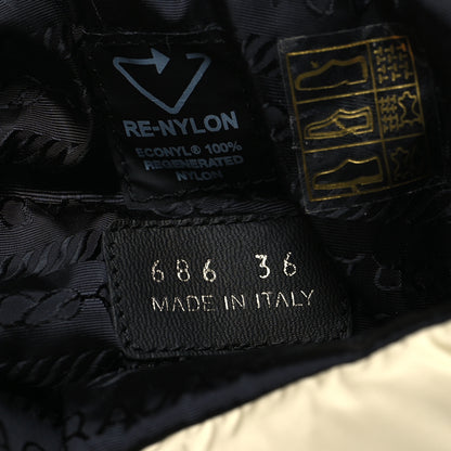 Prada Re-Nylon Piuma Triangle Logo Padded Drawcord 20mm Snow Boots 36 Avorio 6 of 7