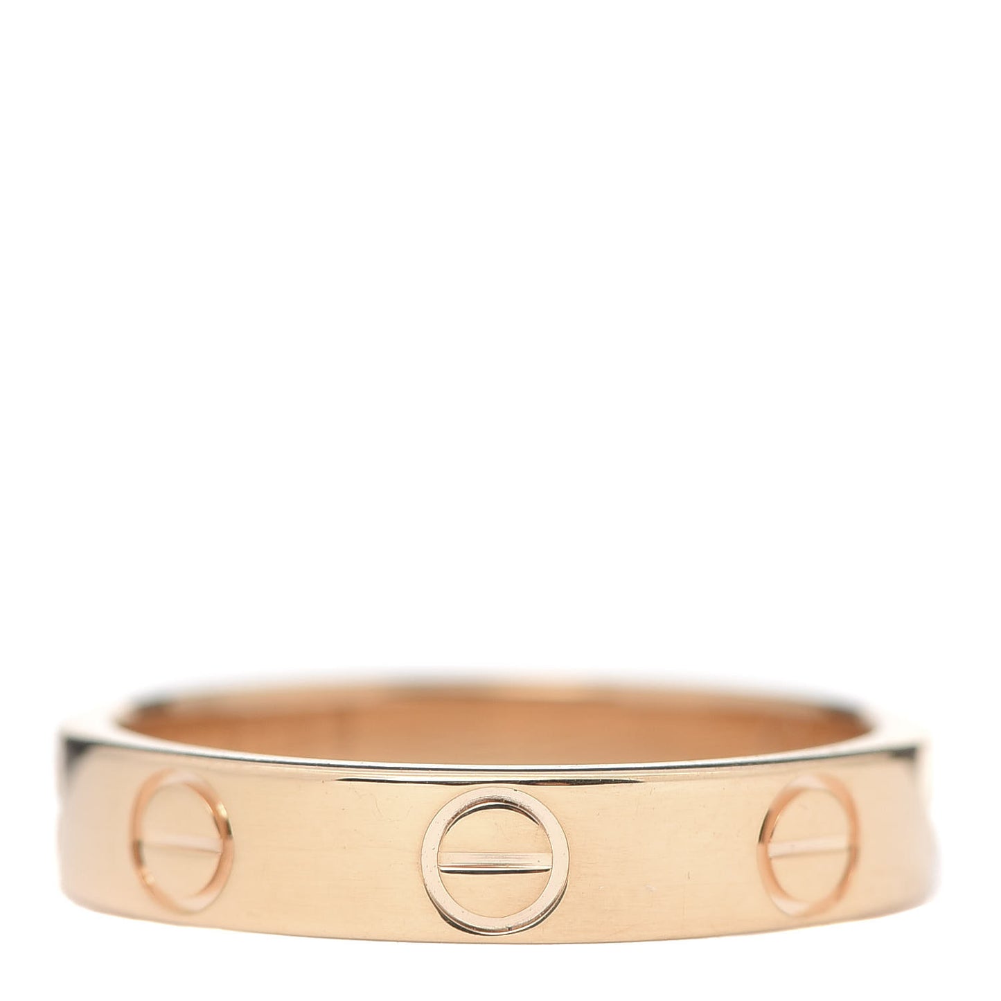 18K Pink Gold 3.5mm LOVE Wedding Band Ring 48 4.5