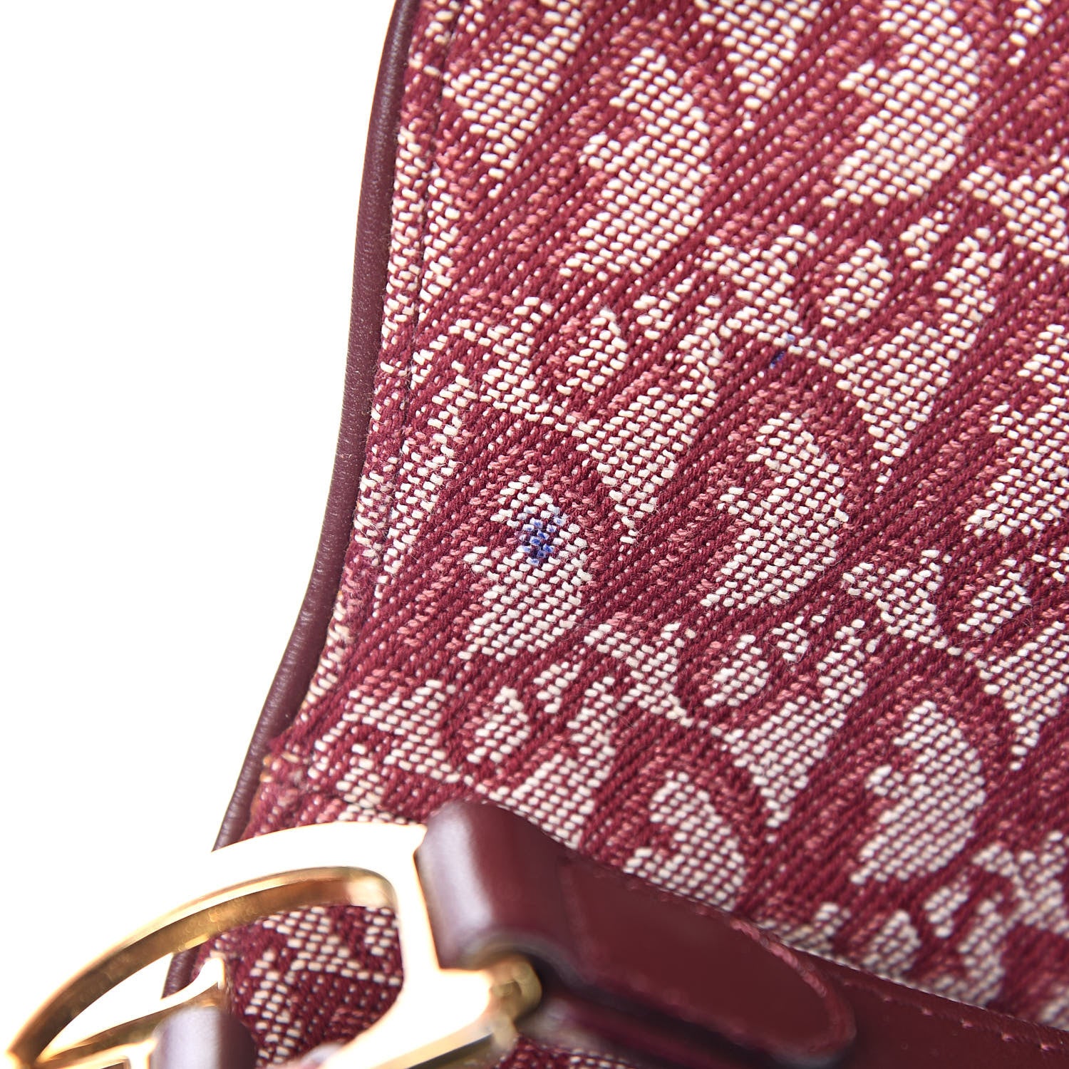 Christian Dior Monogram Saddle Bag Burgundy 7 of 13