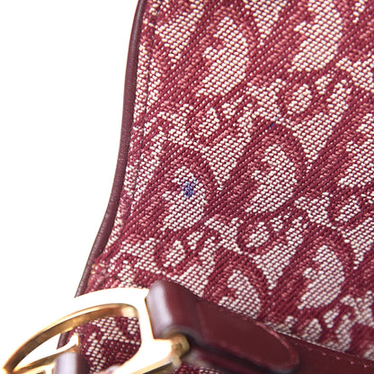 Christian Dior Monogram Saddle Bag Burgundy 7 of 13