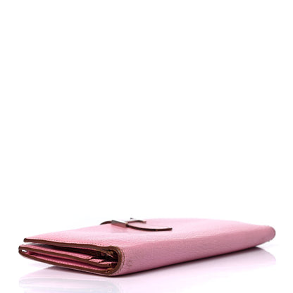 Hermes Chevre Mysore Bearn Gusset Wallet 5P Pink 3 of 4