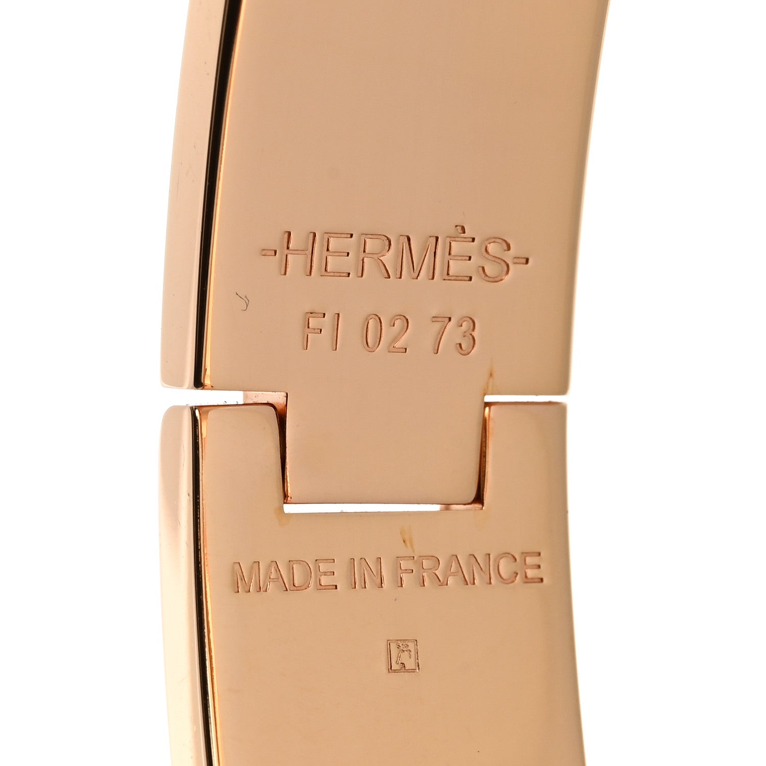 Hermes Enamel Narrow Clic Clac H Bracelet GM White 4 of 5