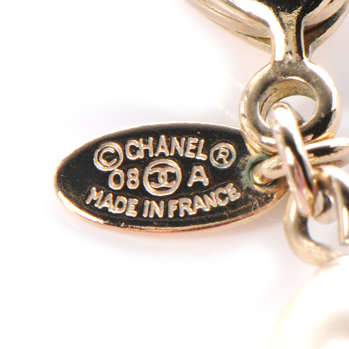 Chanel Pearl CC Long Necklace Gold 3 of 6