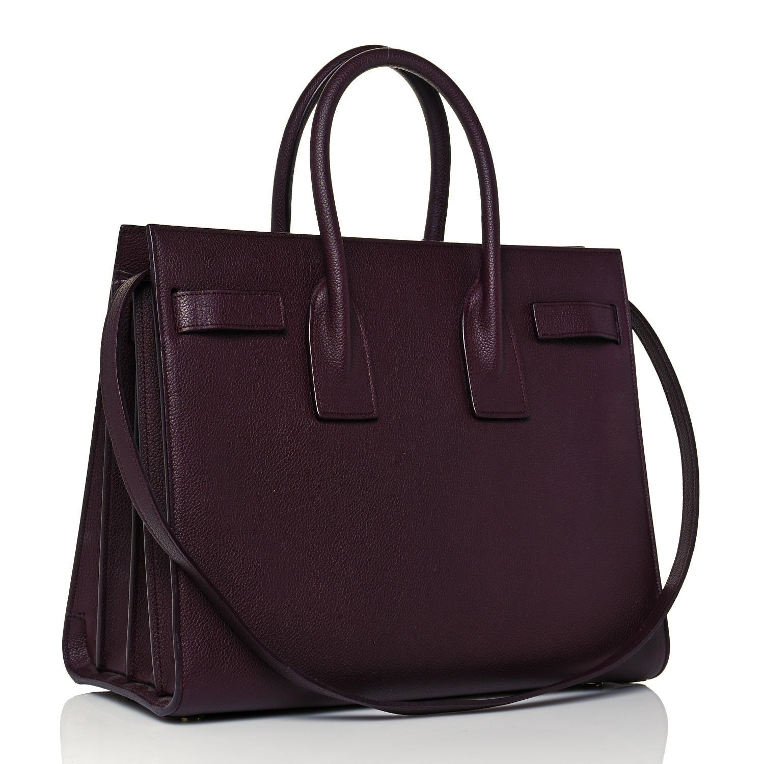 Saint Laurent Grained Calfskin Small Classic Sac De Jour Bordeaux 2 of 11